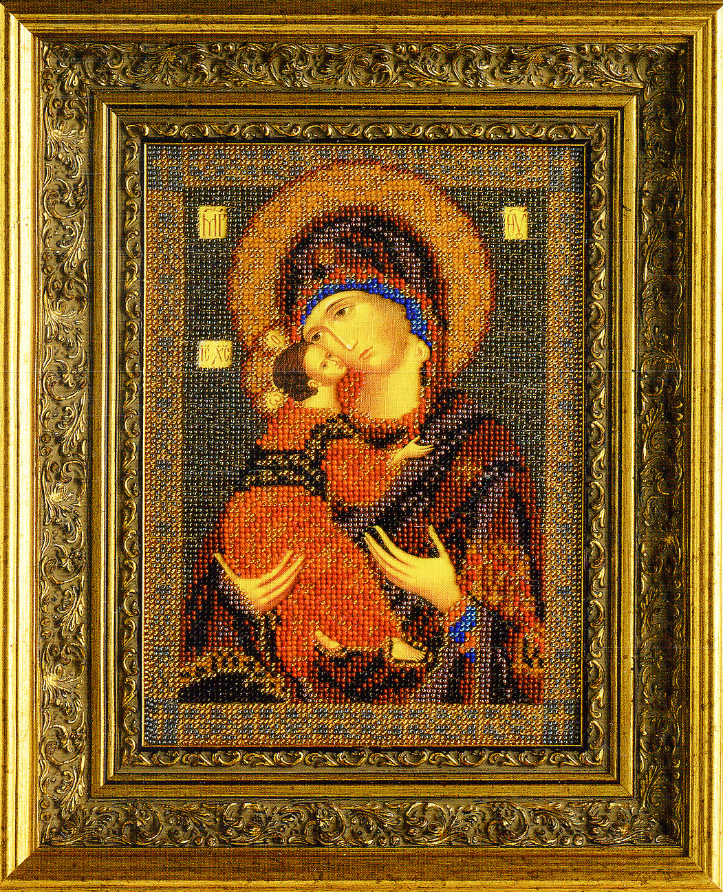 Схема вышивки «икона божией матери владимирская» (№1069345)